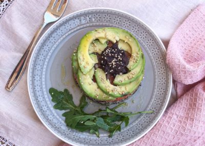 Timbal de quinoa tricolor